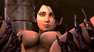 Horny Tomb Raider Is Captured and Forced (Japan Porn Anime)